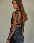 Aubrey Lace Mesh Long Sleeve