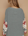 Floral Crochet Sweater
