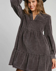 Mineral Washed Corduroy Dress