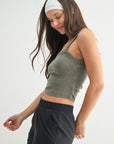 Mineral Wash Square Neck Tank
