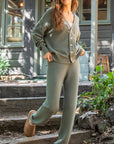 The Delia Sweater Set - Celadon Green