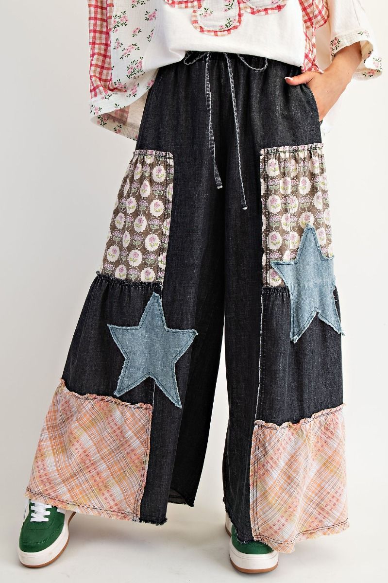Chic Star Patchwork Pants