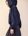 Offset Quarter Zip Hoodie