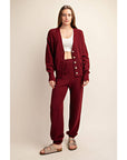 The Delia Sweater Set - Mahogany
