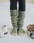 Soft Open Work Knit Lounge Socks