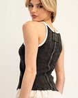 Snow Washed Ribbed Tank