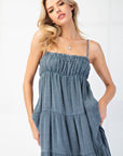 Mineral Wash Gauze Maxi Dress