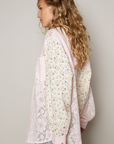Lace Floral Gauze Button Down