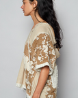 Edgy Crochet Lace Hoodie Top