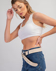 Ribbed Crochet Racerback Bralette