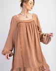 Gauze Ruffle Dress