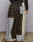 Falling For It Patched Pants Black