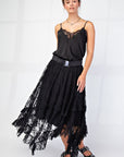 Allover Lace Sharkbite Skirt