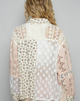 Vintage Floral Crochet Blouse