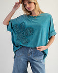 Lace Flower Knit Top