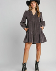 Mineral Washed Corduroy Dress