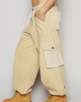 Crochet Twill Jogger Pants