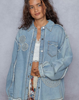 Love and Peace Denim Jacket