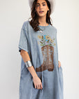 Head Over Boots Shirt Dress