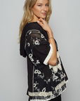 Edgy Crochet Lace Hoodie Top