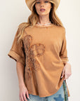 Lace Flower Knit Top