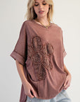 Lace Flower Knit Top