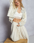 Vintage Floral Crochet Blouse