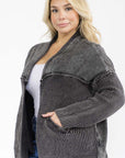 Plus Mineral Wash Cardigan