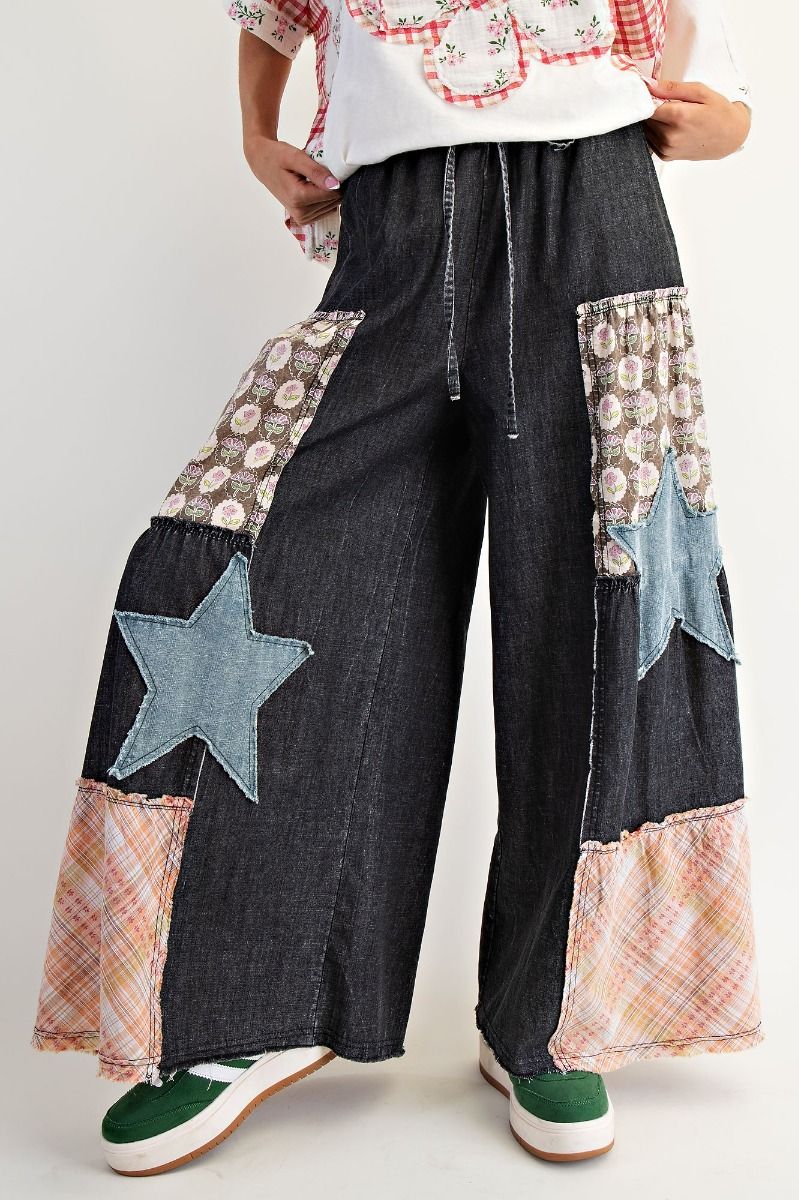 Chic Star Patchwork Pants