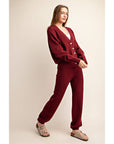 The Delia Sweater Set - Mahogany