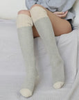 Soft Open Work Knit Lounge Socks