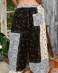 Falling For It Patched Pants Black
