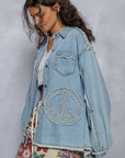 Love and Peace Denim Jacket