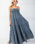 Mineral Wash Gauze Maxi Dress