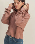 Dani Waffle Knit Hoodie