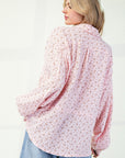 Floral Print Gauze Button Down