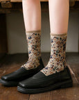 Rufia - 3D Floral Pattern Autumn Socks
