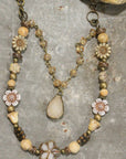CZECH Me Out Elite Beige & Natural Layered Necklace