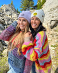 Rhinestone Smiley Face Beanie