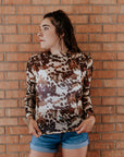 Cowhide Buckaroo LS Mesh Top