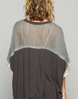 Round neck floral knit