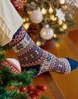Knit Nordic Snow Cabin Crew Socks