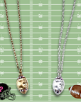 Football necklace with Austrian crystals