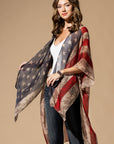 Vintage Inspired USA Print Kimono
