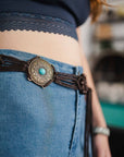 Medallion Macrame Belt - Boho-Chic Design