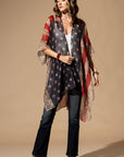 Vintage Inspired USA Print Kimono
