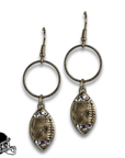 Football earring with Austrian crystals