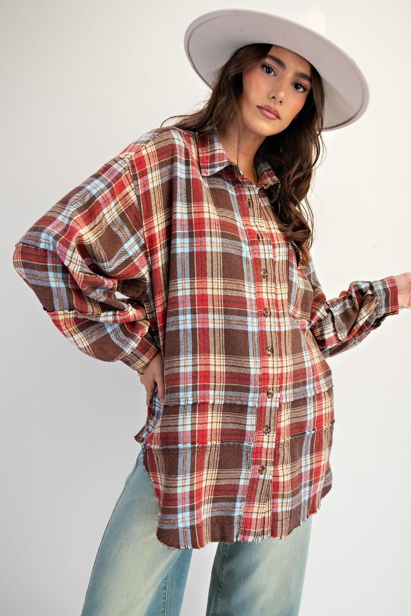 Keep it Cozy Plaid Top