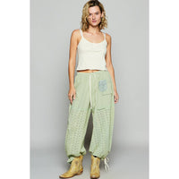 Eyelet Gauze Pants