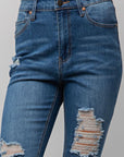 Distressed Denim Flares